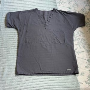 Landau Small Gray Scrub Top